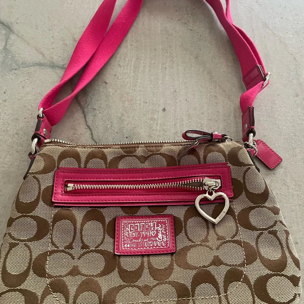 Coach | Bags | Authentic Vintage Coach Monogram And Berry Pinkhot